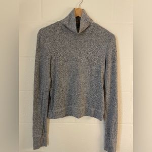 Gray Turtleneck Sweater Top